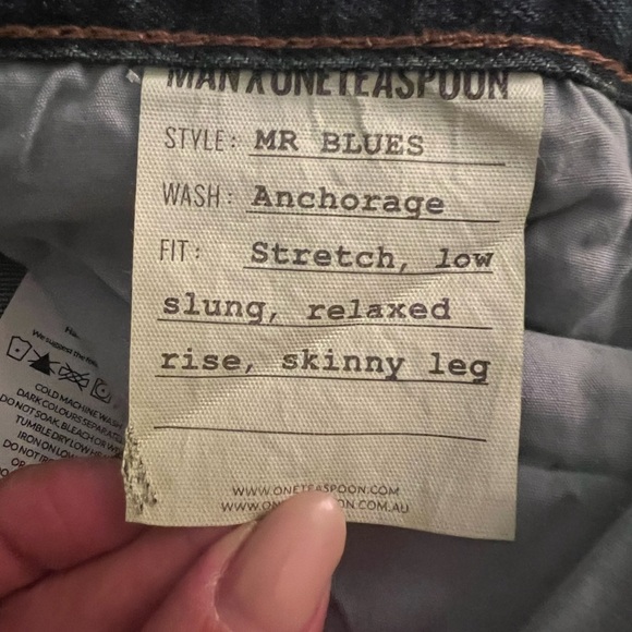 NWT One Teaspoon Anchorage Mr Blues Men’s Denim Size 31 regular button fly - Picture 8 of 8